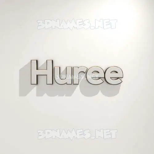 huree in White Logo Warm style - 3D name wallpaper