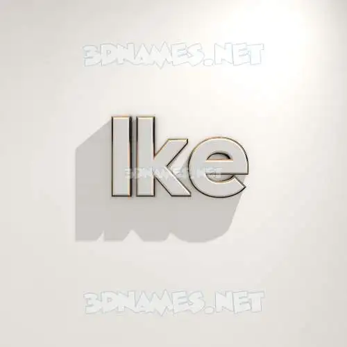 ike in White Logo Warm style - 3D name wallpaper ike in White Logo Warm style - 3D name wallpaper