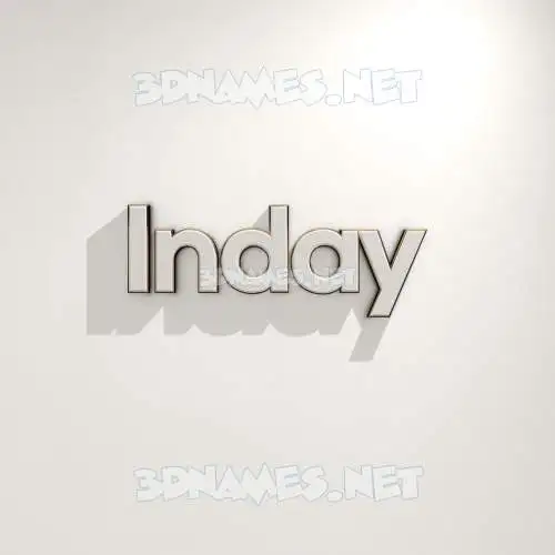 inday in White Logo Warm style - 3D name wallpaper inday in White Logo Warm style - 3D name wallpaper