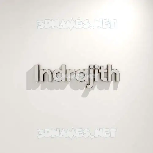 indrajith in White Logo Warm style - 3D name wallpaper