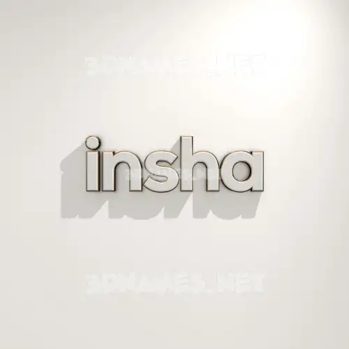 insha in White Logo Warm style - 3D name wallpaper insha in White Logo Warm style - 3D name wallpaper