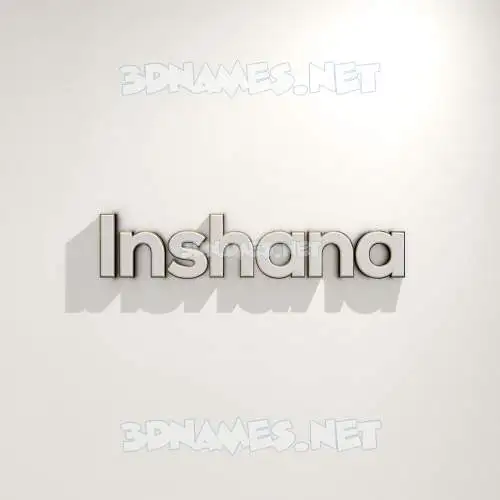 inshana in White Logo Warm style - 3D name wallpaper inshana in White Logo Warm style - 3D name wallpaper