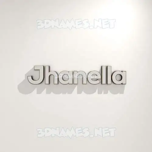 jhanella in White Logo Warm style - 3D name wallpaper