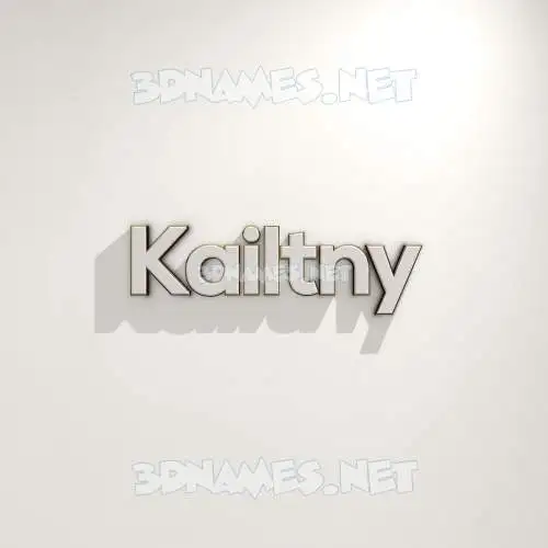 kailtny in White Logo Warm style - 3D name wallpaper