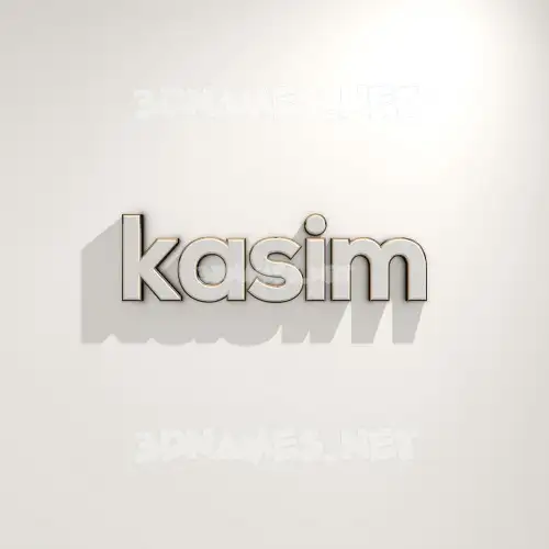 kasim in White Logo Warm style - 3D name wallpaper