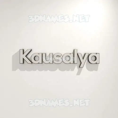 kausalya in White Logo Warm style - 3D name wallpaper