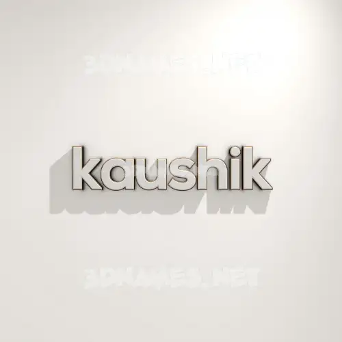 kaushik in White Logo Warm style - 3D name wallpaper