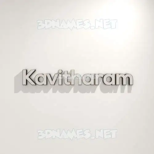 kavitharam in White Logo Warm style - 3D name wallpaper