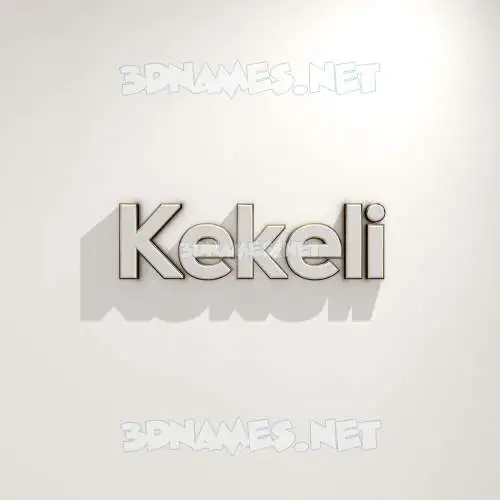 kekeli in White Logo Warm style - 3D name wallpaper