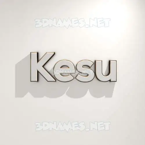 kesu in White Logo Warm style - 3D name wallpaper kesu in White Logo Warm style - 3D name wallpaper