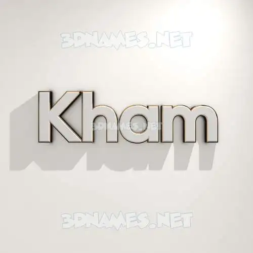 kham in White Logo Warm style - 3D name wallpaper