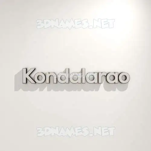 kondalarao in White Logo Warm style - 3D name wallpaper