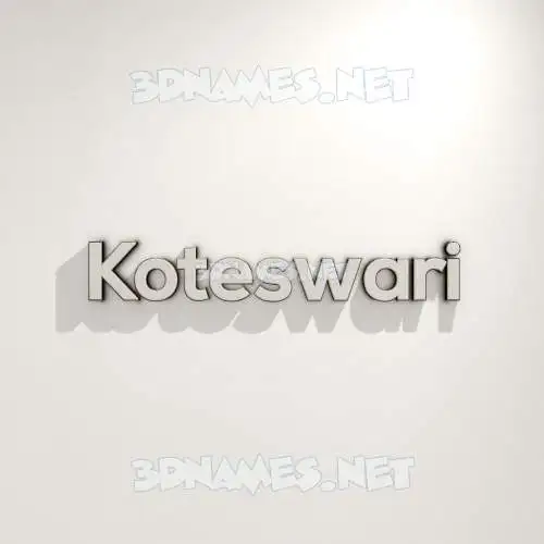 koteswari in White Logo Warm style - 3D name wallpaper