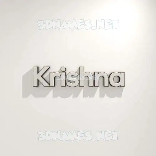 krishna in White Logo Warm style - 3D name wallpaper