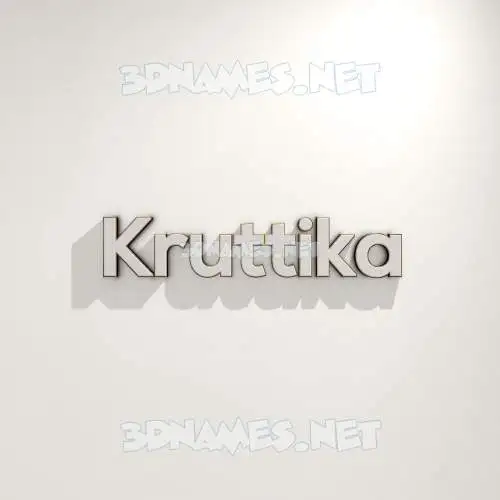 kruttika in White Logo Warm style - 3D name wallpaper