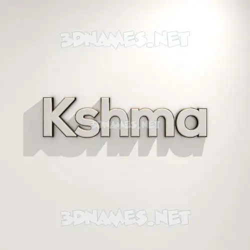 kshma in White Logo Warm style - 3D name wallpaper kshma in White Logo Warm style - 3D name wallpaper