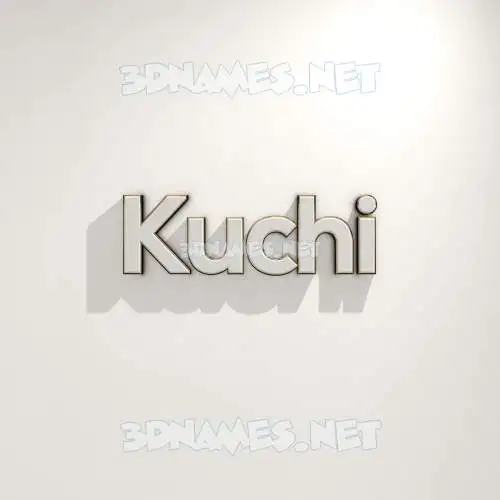 kuchi in White Logo Warm style - 3D name wallpaper
