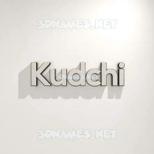 kudchi in White Logo Warm style - 3D name wallpaper
