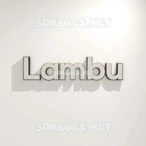 lambu in White Logo Warm style - 3D name wallpaper lambu in White Logo Warm style - 3D name wallpaper