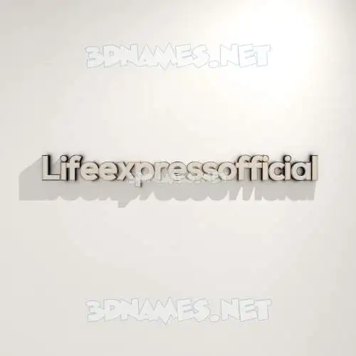 lifeexpressofficial in White Logo Warm style - 3D name wallpaper