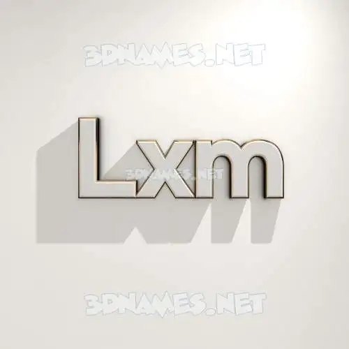 lxm in White Logo Warm style - 3D name wallpaper