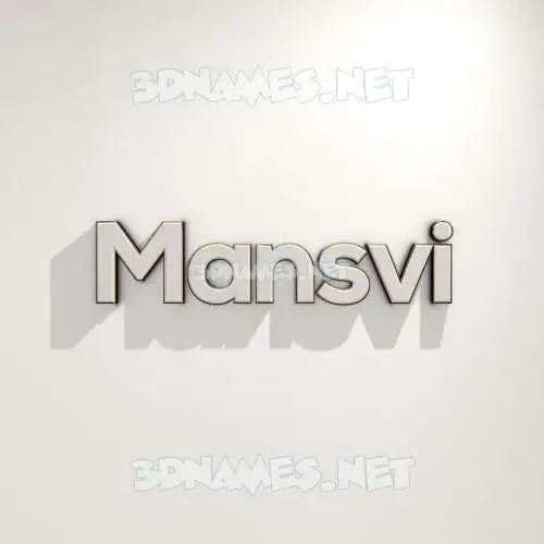 mansvi in White Logo Warm style - 3D name wallpaper mansvi in White Logo Warm style - 3D name wallpaper