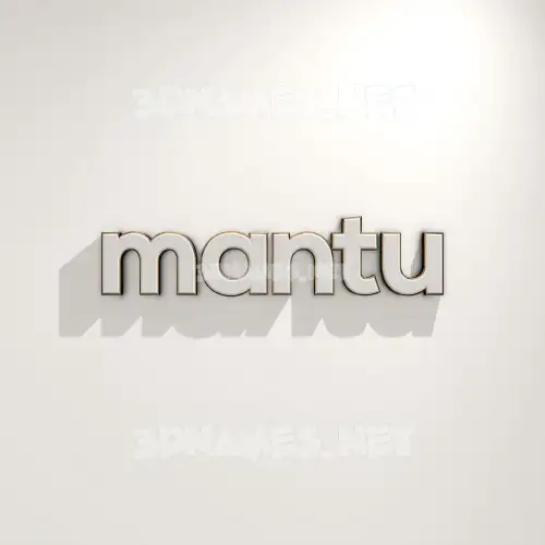mantu in White Logo Warm style - 3D name wallpaper