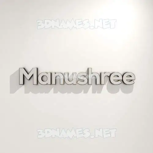 manushree in White Logo Warm style - 3D name wallpaper