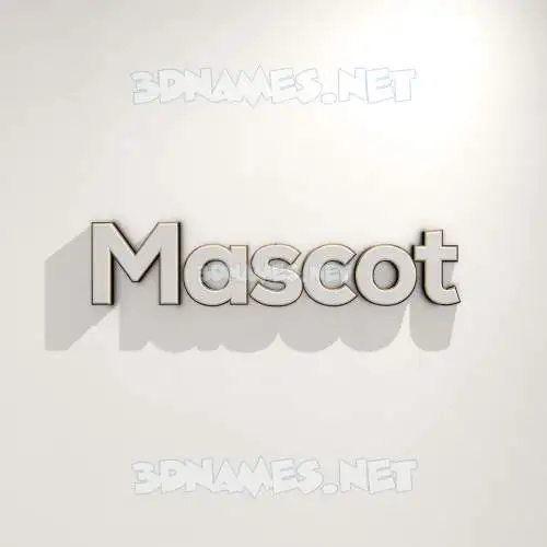 mascot in White Logo Warm style - 3D name wallpaper mascot in White Logo Warm style - 3D name wallpaper