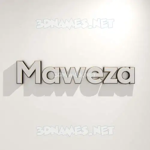 maweza in White Logo Warm style - 3D name wallpaper