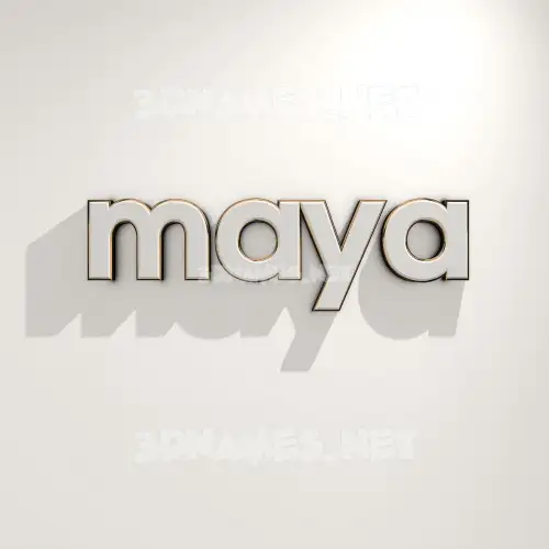 maya in White Logo Warm style - 3D name wallpaper maya in White Logo Warm style - 3D name wallpaper