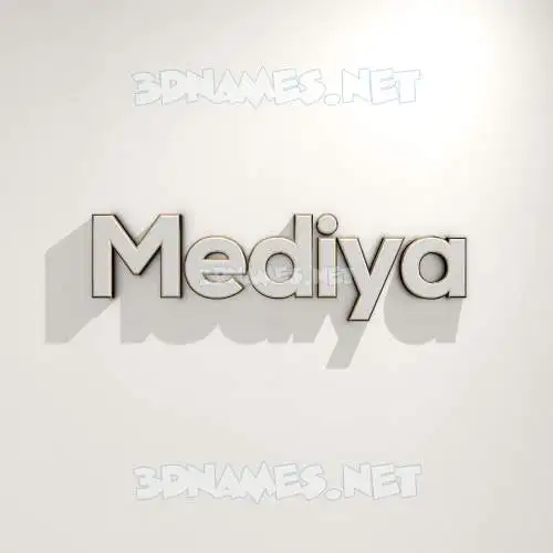 mediya in White Logo Warm style - 3D name wallpaper mediya in White Logo Warm style - 3D name wallpaper