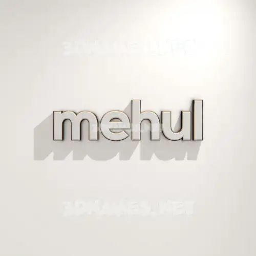 mehul in White Logo Warm style - 3D name wallpaper