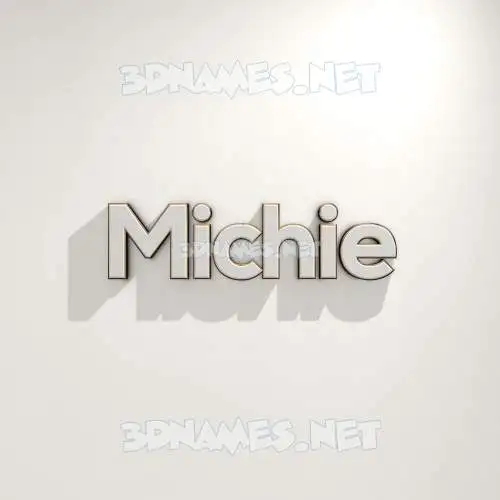 michie in White Logo Warm style - 3D name wallpaper