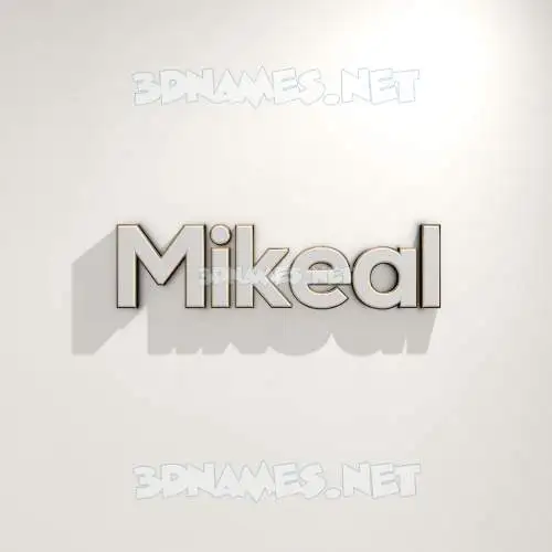mikeal in White Logo Warm style - 3D name wallpaper