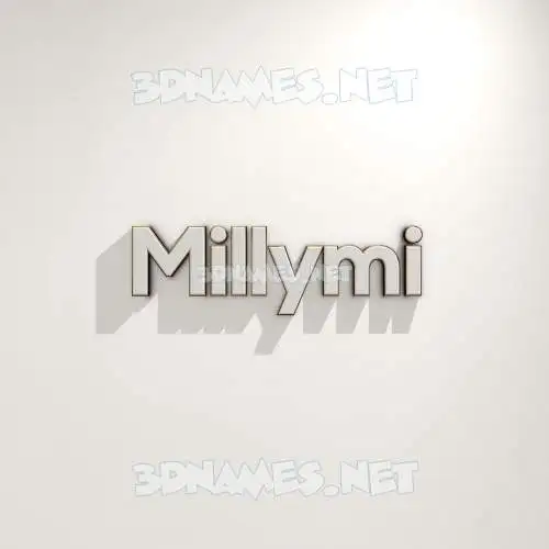 millymi in White Logo Warm style - 3D name wallpaper millymi in White Logo Warm style - 3D name wallpaper