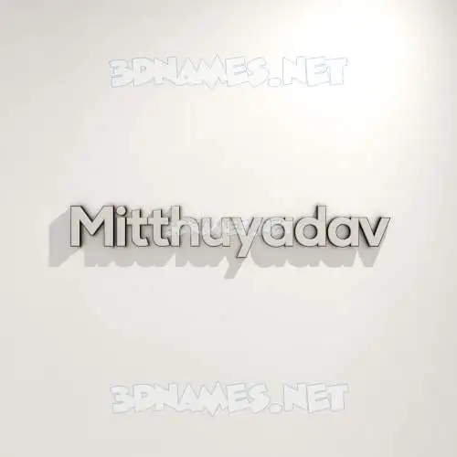 mitthuyadav in White Logo Warm style - 3D name wallpaper