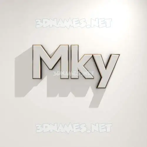 mky in White Logo Warm style - 3D name wallpaper mky in White Logo Warm style - 3D name wallpaper