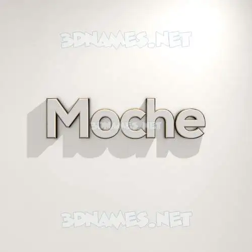 moche in White Logo Warm style - 3D name wallpaper
