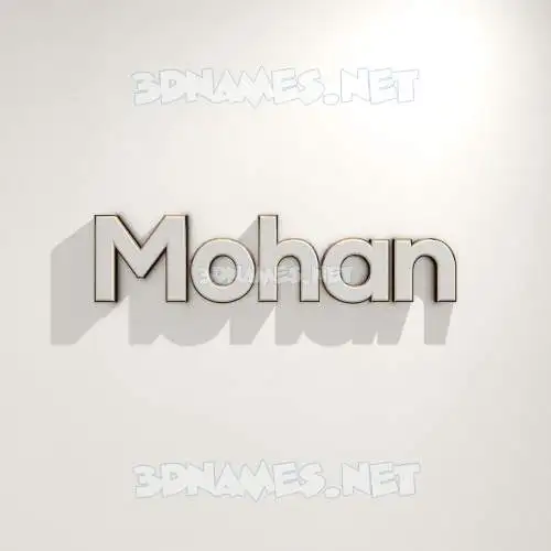 mohan in White Logo Warm style - 3D name wallpaper