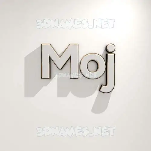 moj in White Logo Warm style - 3D name wallpaper moj in White Logo Warm style - 3D name wallpaper