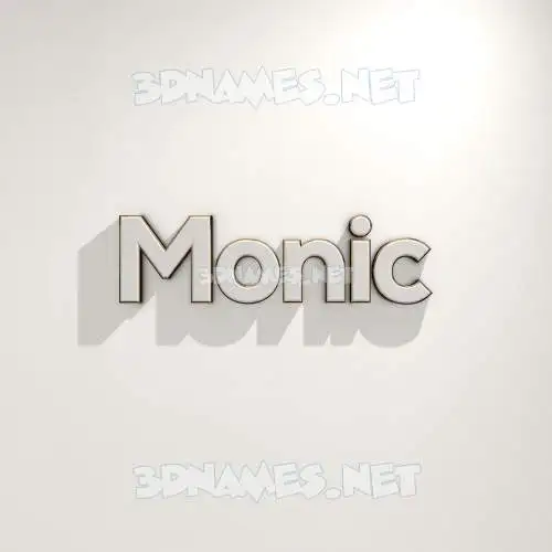 monic in White Logo Warm style - 3D name wallpaper monic in White Logo Warm style - 3D name wallpaper