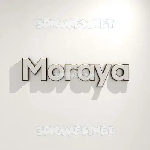 moraya in White Logo Warm style - 3D name wallpaper