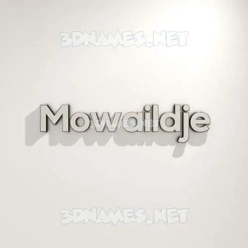 mowaildje in White Logo Warm style - 3D name wallpaper mowaildje in White Logo Warm style - 3D name wallpaper