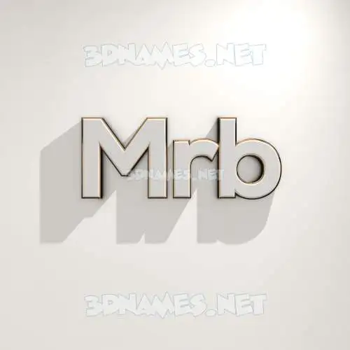 mrb in White Logo Warm style - 3D name wallpaper mrb in White Logo Warm style - 3D name wallpaper