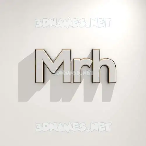 mrh in White Logo Warm style - 3D name wallpaper mrh in White Logo Warm style - 3D name wallpaper