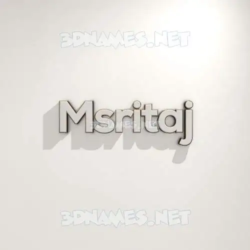msritaj in White Logo Warm style - 3D name wallpaper msritaj in White Logo Warm style - 3D name wallpaper