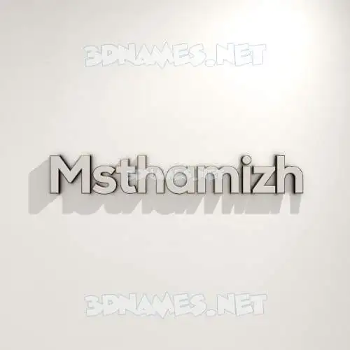msthamizh in White Logo Warm style - 3D name wallpaper