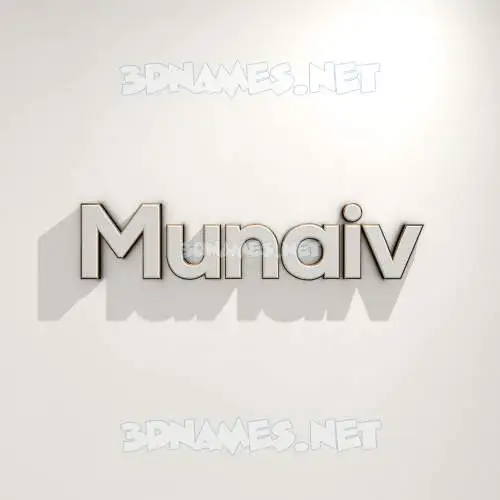 munaiv in White Logo Warm style - 3D name wallpaper munaiv in White Logo Warm style - 3D name wallpaper