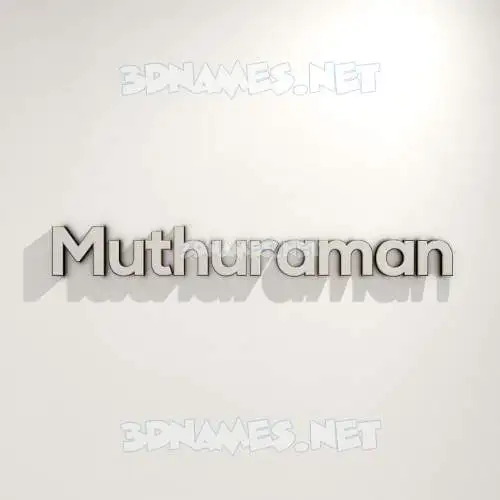 muthuraman in White Logo Warm style - 3D name wallpaper
